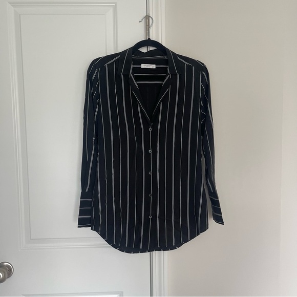 NWT  Equipment May Wall Street Pigment Striped Button Up - Picture 2 of 8